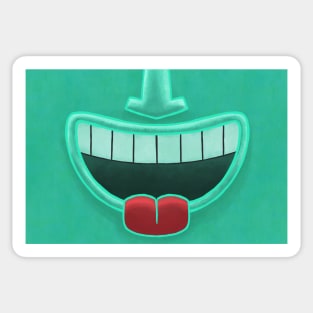 Aqua Tiki Smile Mask! (Red Tongue Version) Sticker